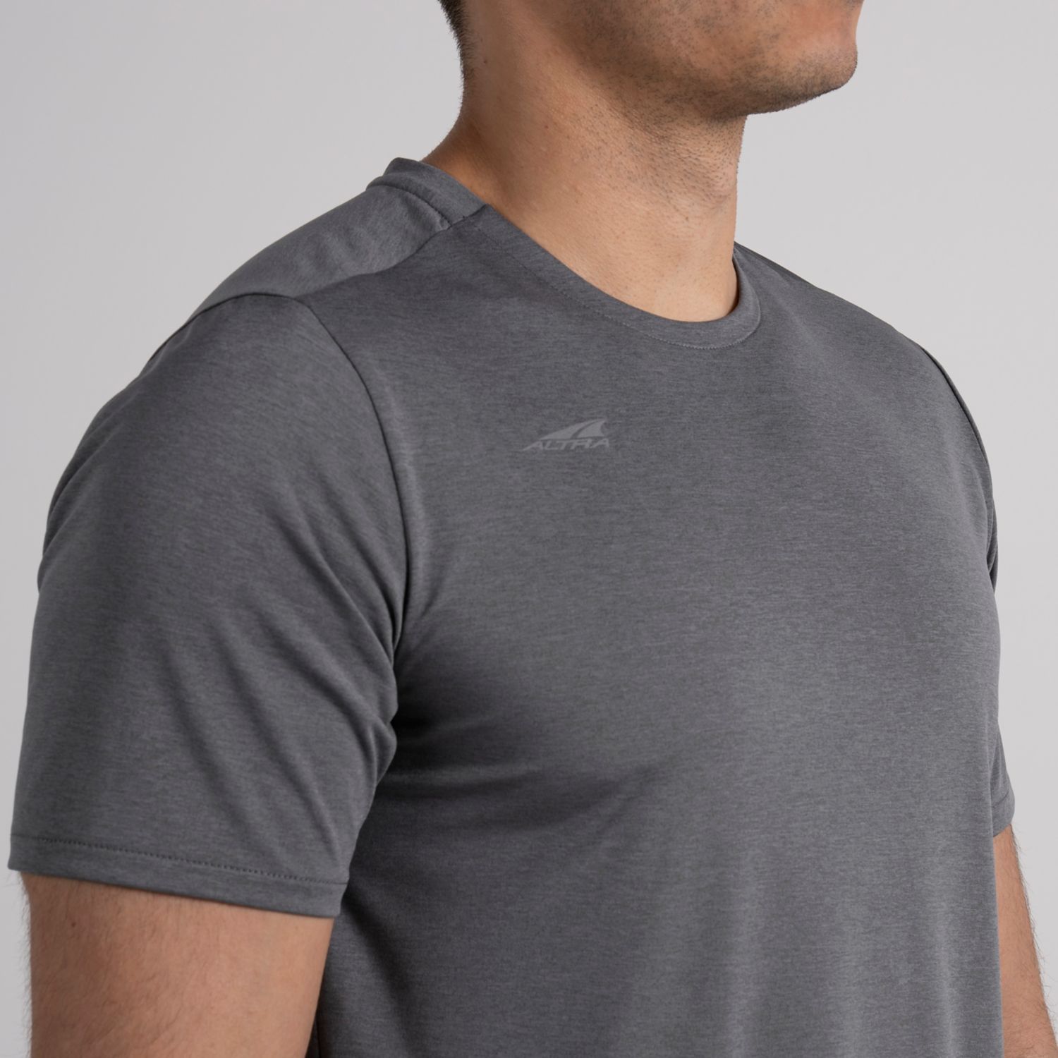 Altra Core Men's T Shirts Blue Grey | South Africa-87162499